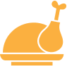 Cooked chicken on platter